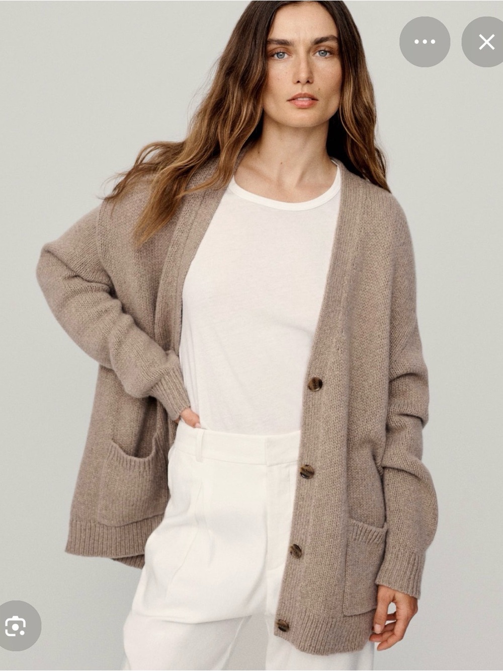 Jenni Kayne Cashmere Spencer cardigan- Almond xxs nwot